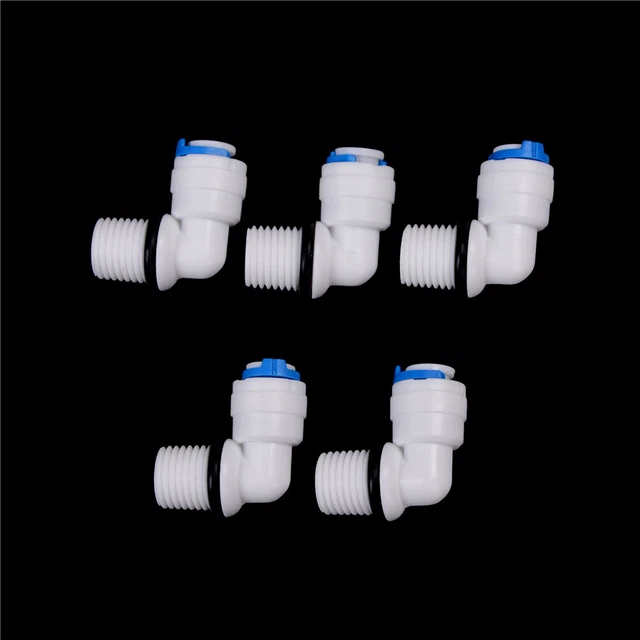 "Filo maschio 5 pz 1/4"" - 1/4"" tubo OD RO gomito d'acqua connessione rapida wl LM❤