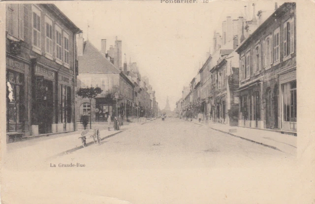 PONTARLIER la grande-rue boulangerie A. Beranger timbrée