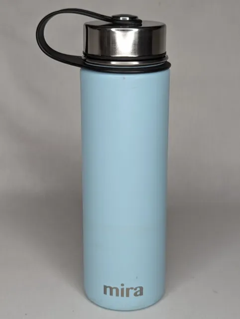MIRA 22 oz Stainless Steel Vacuum Insulated Wide Mouth Water Bottle - Blue
