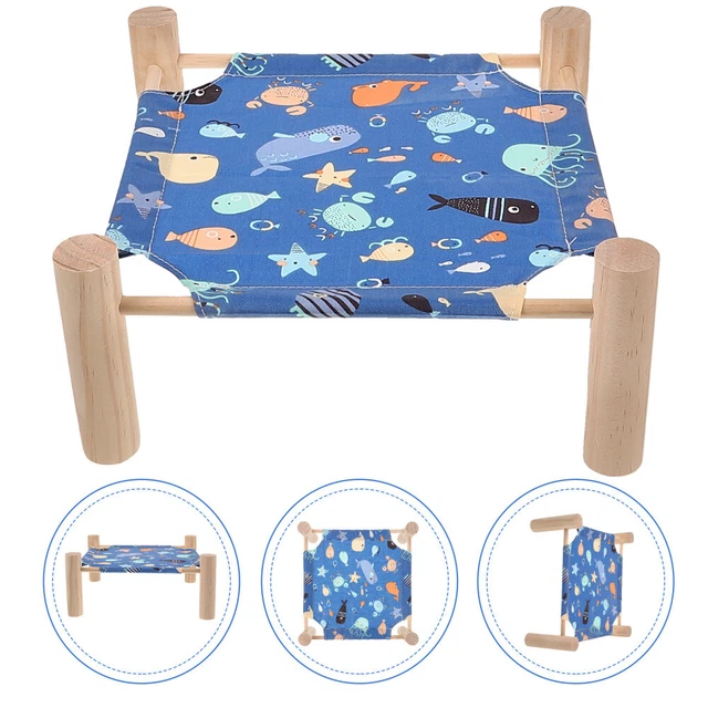 Letto in criceto rialzato modello a cartoni animati letto da campeggio piccolo letto per animali domestici criceto amaca