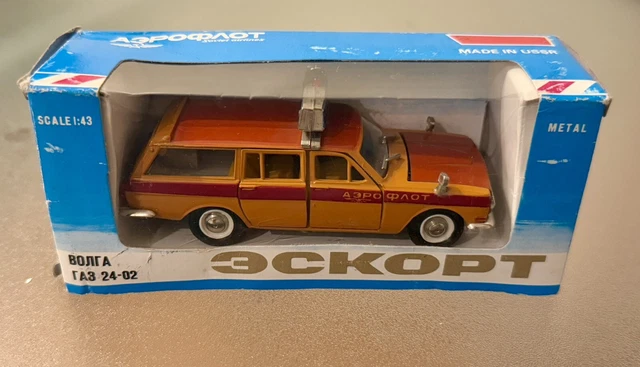Model Volga GAZ-24 taxi, modré, 1:43, Made in USSR, CCCP, NOVOEXPORT