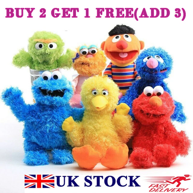 UK SESAME STREET Hand Puppet Plush Toys Elmo Cookie Monster Ernie