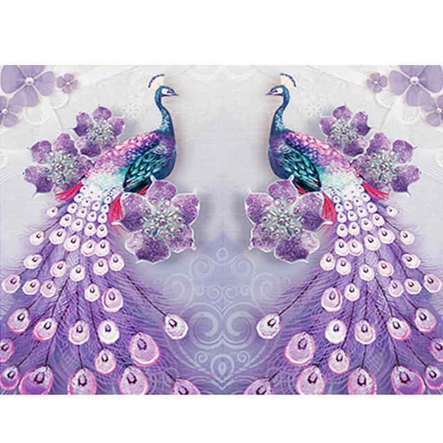 5D Special-shaped Diamond Painting Peacock Point Drill Handicraft Wall Gift