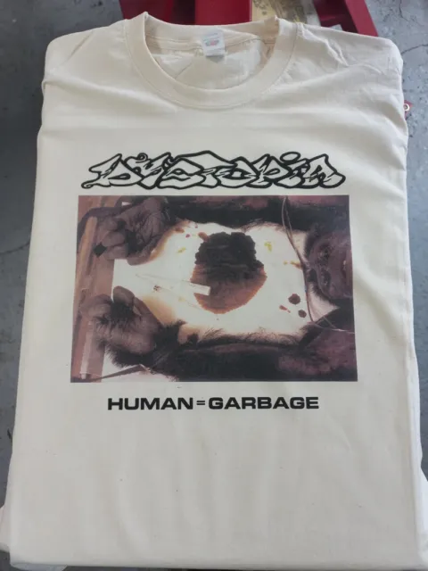 Dystopia - Human = Garbage, crust,  merch, punk, t-shirt, prints AN18609