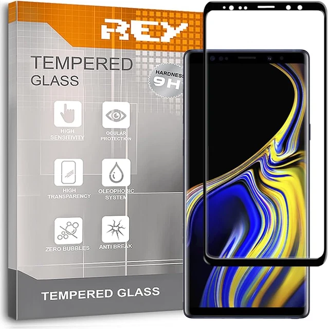Pellicola Protettiva In Vetro Temperato REY Per Xiaomi Redmi Note 5 / Note 5 Pro - 2 Pezzi, Copertura Totale 3D, 9H, Nero - 3