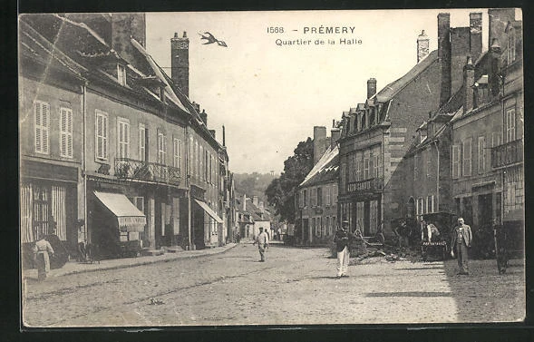 CPA Prèmery, Quartier de la Halle