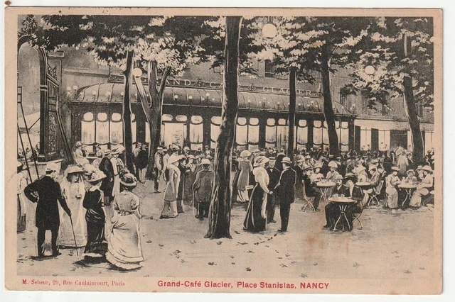 NANCY - Meurthe & Moselle - CPA 54 - le grand Café Glacier place Stanislas
