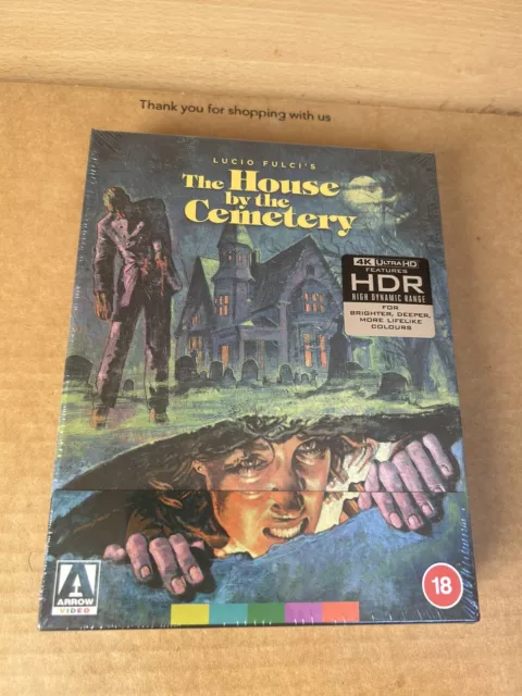 House By The Cemetery Arrow 4K UHD Blu Ray Limited Edition Blu Ray NEW & SEALED
