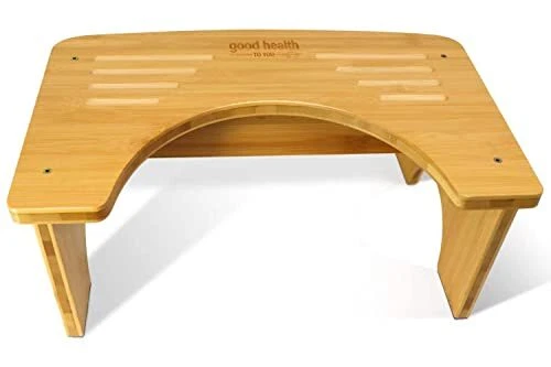 Squatting Toilet Stool for AdultsBamboo Poop Stool for Bathroom Sturdy