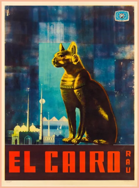 97177 El Cairo Rau Cat Egypt Egyptian Travel Decor Wall Print Poster