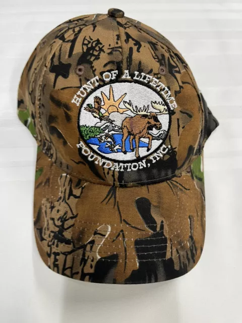 Hunt of a Lifetime Foundation Camo Cap Hat StrapBack Made In USA