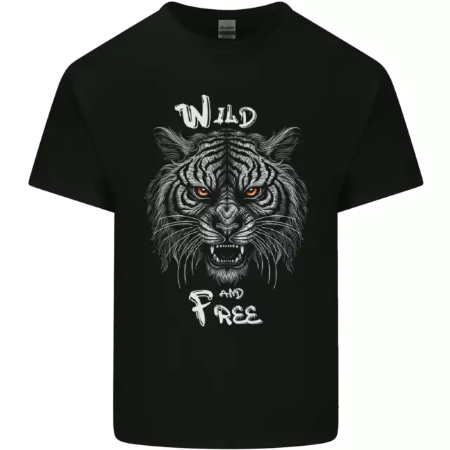 T-Shirt Wild and Free Tiger Herren Baumwolle T-Shirt Oberteil