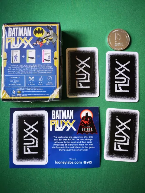 Batman Fluxx Card Game - New, Sealed. With Promo Cards. 2