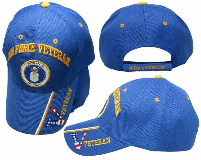 USAF UNITED STATES Air Force Veteran Blue Baseball Cap Hat (Licensed ...