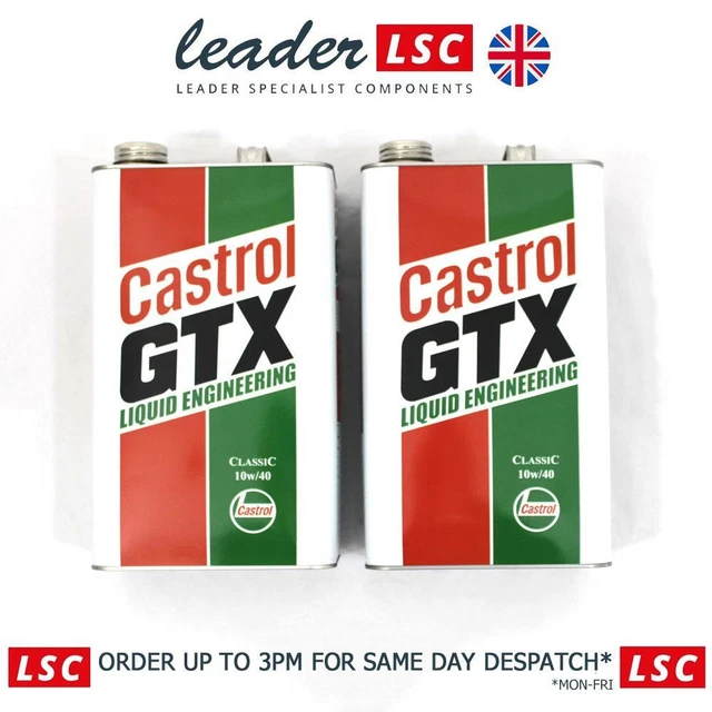 PAIR OF 5L Castrol GTX Classic Liquid Engineering 10w40 Oils NEW ...