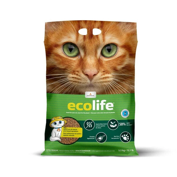 Cama de arena alternativa para gatos Intersand Ecolife 12 lb