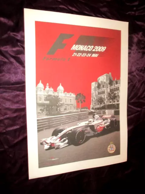 Lithographie Numerotee 287/1500  Affiche Grand Prix Monaco 2009 F1 Formule 1 Acm