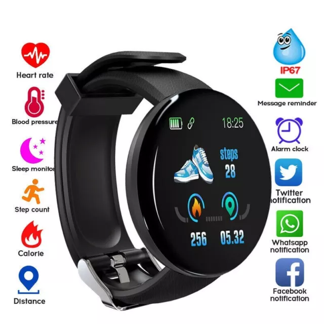 Orologio Smartwatch D18S Smart Band Fitness Tracker Sport Cardiofrequenzimetro