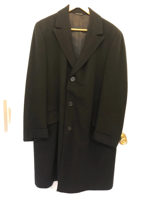 Austram Company  100% Cashmere & Vicuna Black Coat Size 42 L From Vienna