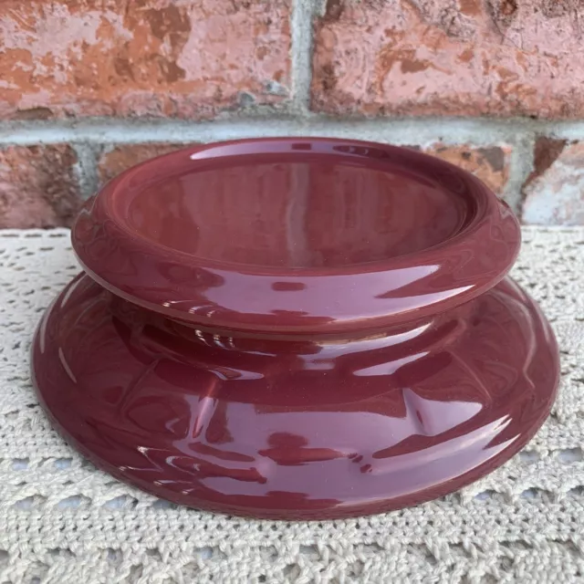 Longaberger Woven Traditions Candle Holder Stand Base Paprika Pottery 3175440