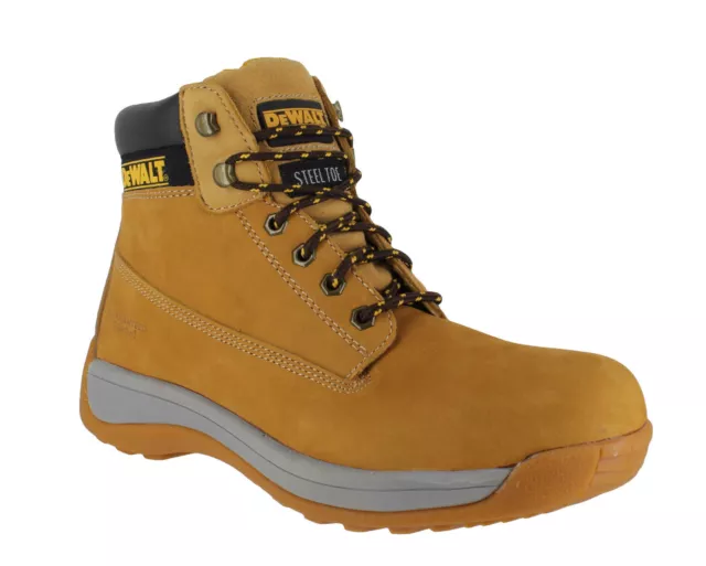 DeWalt Apprentice Mens SB Honey Leather Safety Steel Toe Lace Up Boots