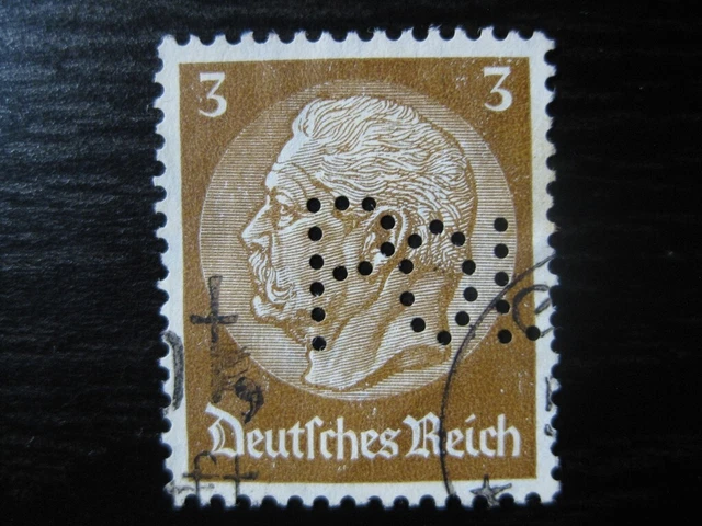 THIRD REICH Mi. #513 scarce used POL Police perfin stamp!