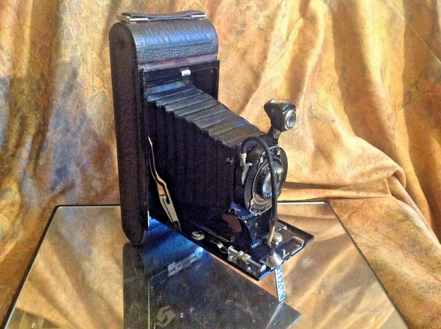 Appareil Photo Argentique Kodak Soufflet Vintage - Modèle Ultra Flex, Avec Housse Cuir, Occasion