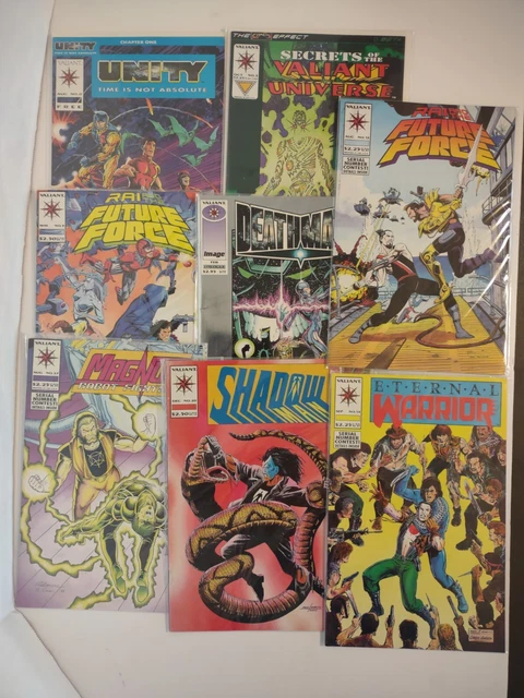 Valiant Universe Comic Book Lot of 8 Books Shadow Man Rai Unity Deathmate Magnus