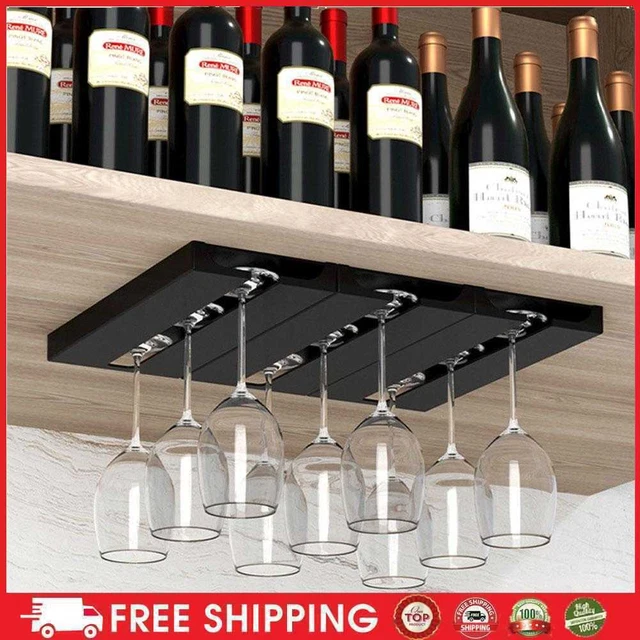 Estante de copa de vino BIOSA debajo del armario, soporte de copa de vino estantería debajo de d