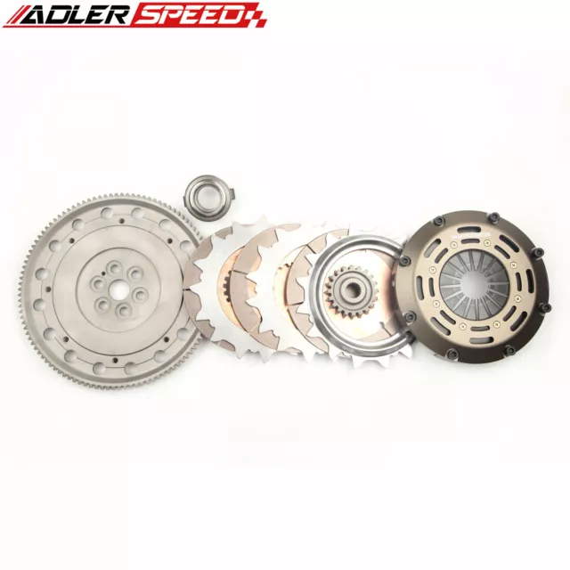 ADLERSPEED Clutch Triple Disc Kit For 89-91 HONDA CIVIC CRX D15 D16 Medium WT