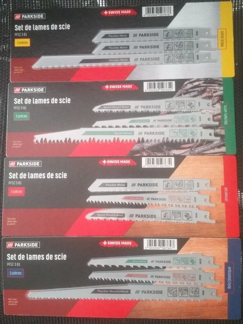 Jeu De 12 Lames De Scie Sabre Hanida - Pour Bois, Métal & Plastique - Coupe Rapide