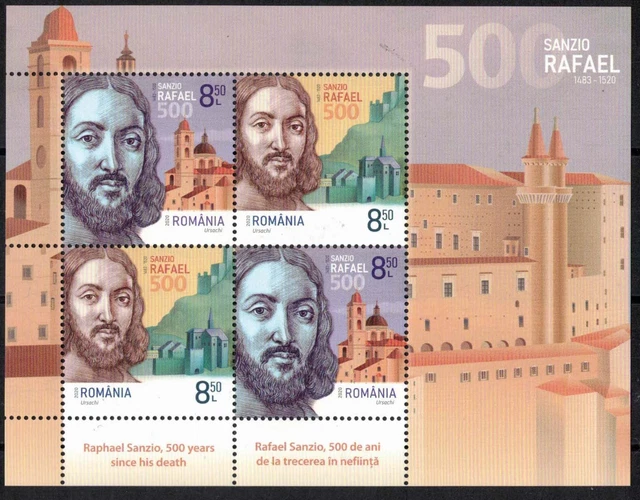 2020 Rumänien, Block Raffael, postfrisch/MNH, MiNr. 843, ME 25,-
