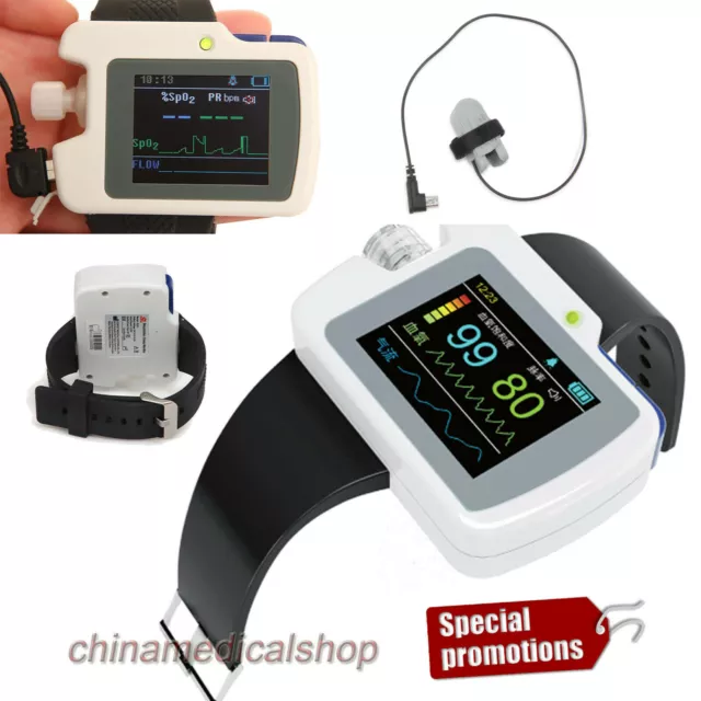 Sleep apnea monitor SpO2 Monitor respiration Wrist-equipment Wrist watch CONTEC