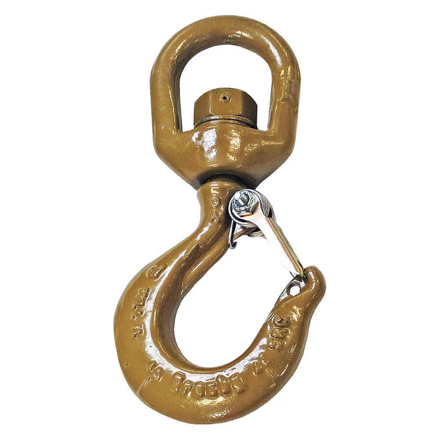 CROSBY 1048880 Swivel Hook,Alloy Steel,30,000 lb.,Gold