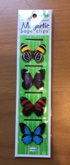 Butterfly Magnetic Page Clips Set of 4 By Re-marks  (P)