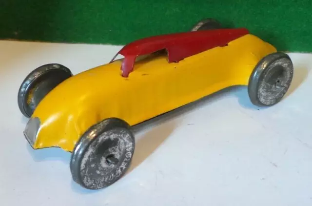 Tinplate Racing Car Maker Unknown Yellow/Red