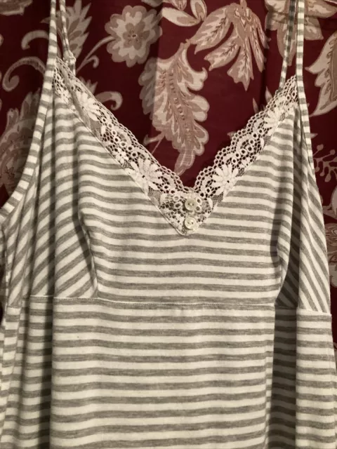 LA MAISON DE Senteurs M&S Cotton Nightie Babydoll Nightdress Striped UK ...