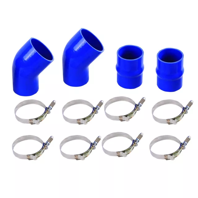 Intercooler Boot Kit Slicone Hose 5 Ply Fits For 1994-2002 Dodge Cummins Blue