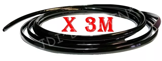 3M x Black U Shape Moulding Trim Strip Car Door Edge Scratch Guard Protector