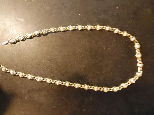 Collier  or 18k véritable perles culture    16gr