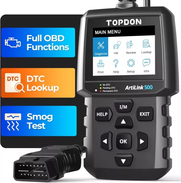 TOPDON AL500 OBD2 Codeleser mit vollen Funktionen, Universal Auto...