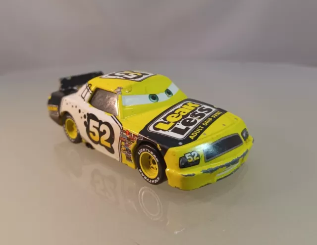 Disney Pixar Cars Claude Scruggs #53 "Leak Less", Yellow - 1:55 Scale
