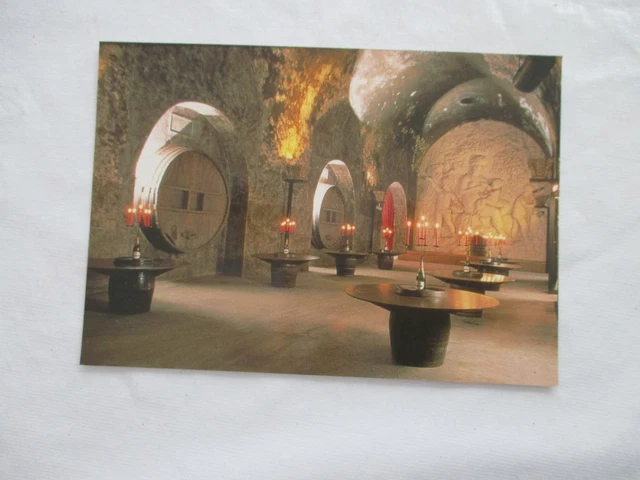 cpsm carte postale champagne mercier epernay le caveau de bacchus