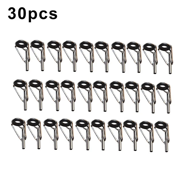 30x Guides De Canne à Pêche Eau Salée – Anneaux Diamètre Embouts – Kit Complet Acier
