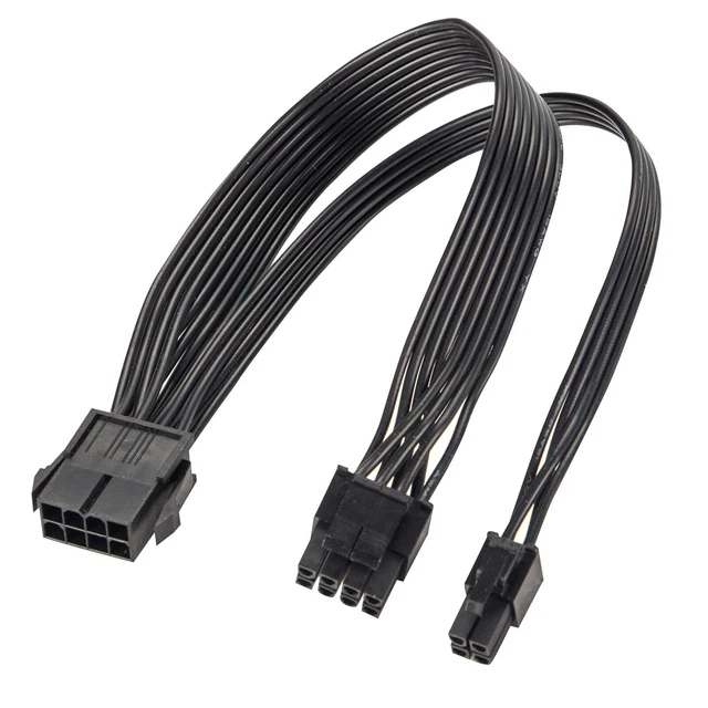ISTARCOMPUTER Cavo CPU per scheda madre Y-Splitter alimentazione, ATX 12V, CPU 8 pin femmina a doppio 8 (4+4) pin maschio, cavo di estensione 8 pin