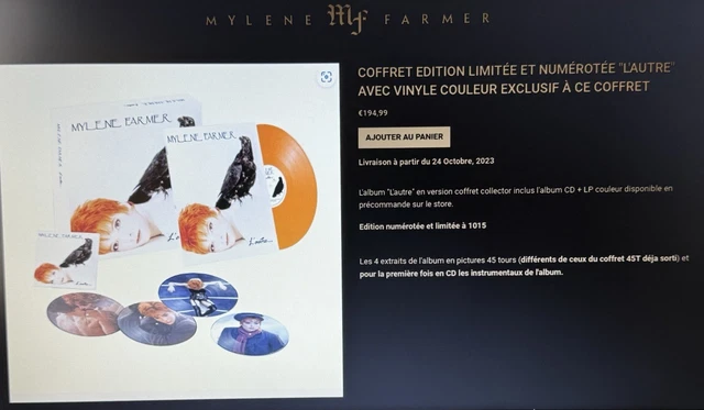 MYLENE FARMER COFFRET Collector Box Live A Bercy 1997 Pol.537 411.2