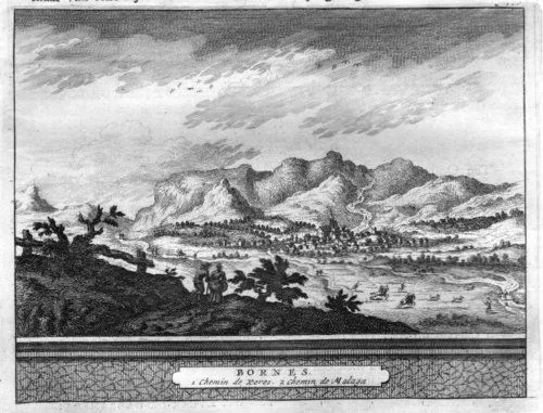 Bornos Andalucia Espana Spain Spanien Grabado Kupferstich engraving 1707