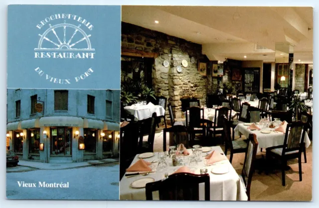 Postcard Canada Montreal Restaurant Brochetterie Du Vieux-Port Photo Multi G3