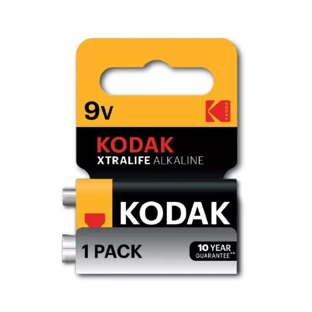 9v 9 VOLT KODAK XTRALIFE ALKALINE BATTERY 10 Years Guarantee