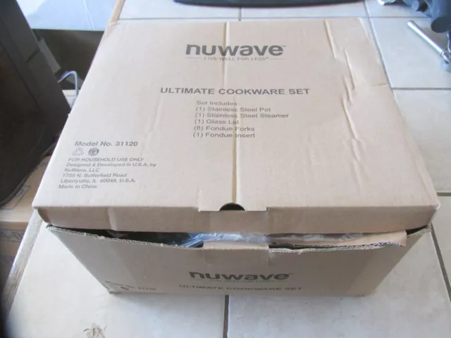Nuwave Ultimate Cookware Set Steamer & Fondue Set Model 31120 